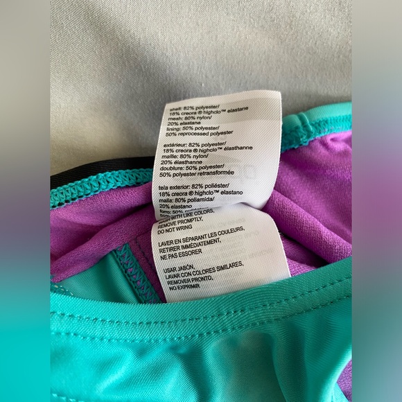 SPEEDO Green and Purple 1 piece Swimsuit.Size 12 - Picture 6 of 8